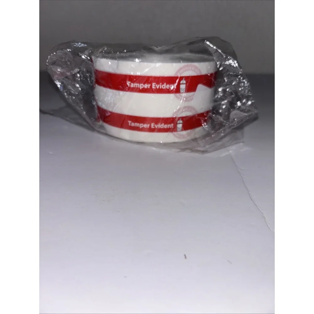 500 Pcs Safe Secure Tamper Evident Seals Stickers for Drink Lids 1.25 x 9 Inch